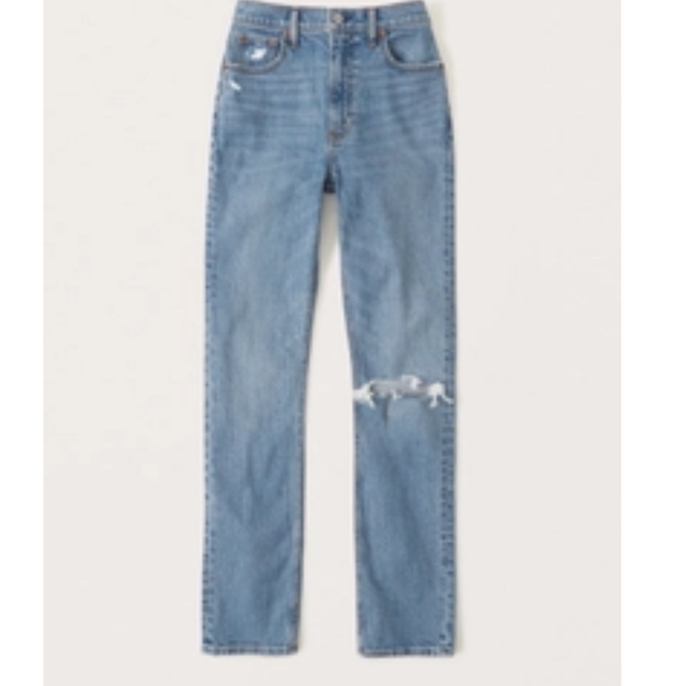 Abercrombie ultra high rise slim straight jeans